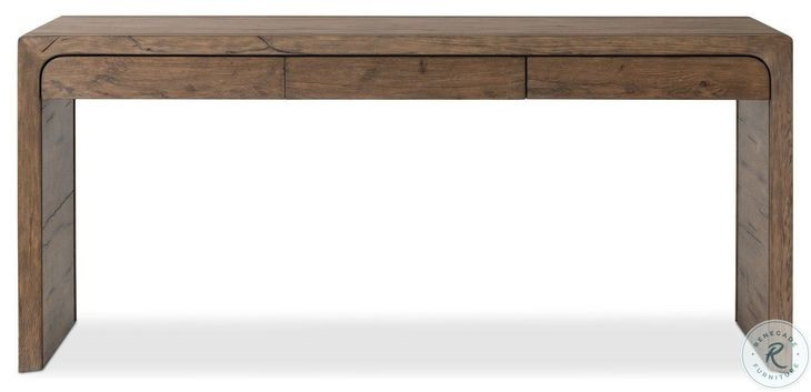 Henry Rustic Grey Veneer 70" Drawer Desk