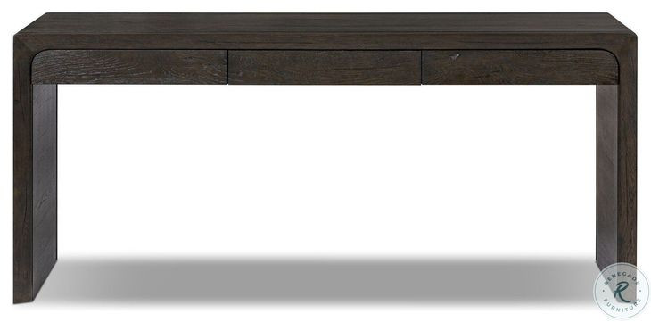 Henry Charcoal Oak Thick Veneer 70" Drawer Desk