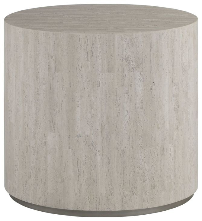 Cassio Creamy White Oval Travertine Top Side Table