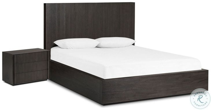 Leo Smoked Black Panel Bedroom Set