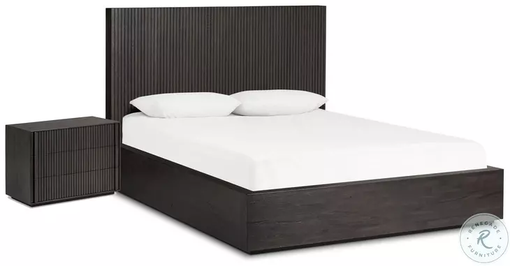 Leo Smoked Black Panel Bedroom Set