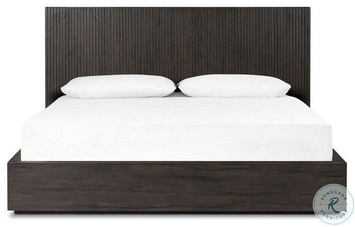 Leo Smoked Black King Panel Bed
