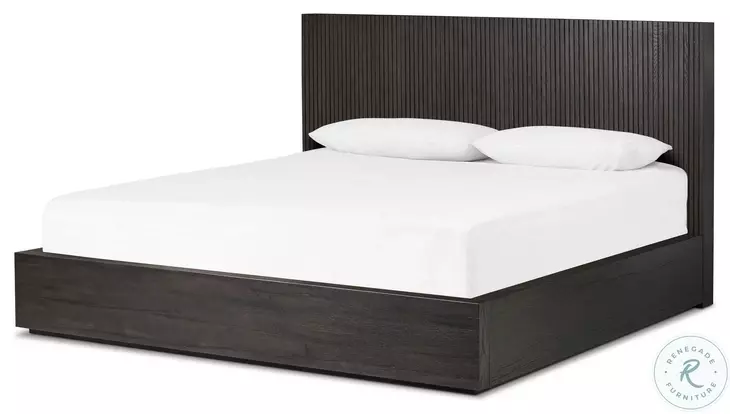 Leo Smoked Black King Panel Bed