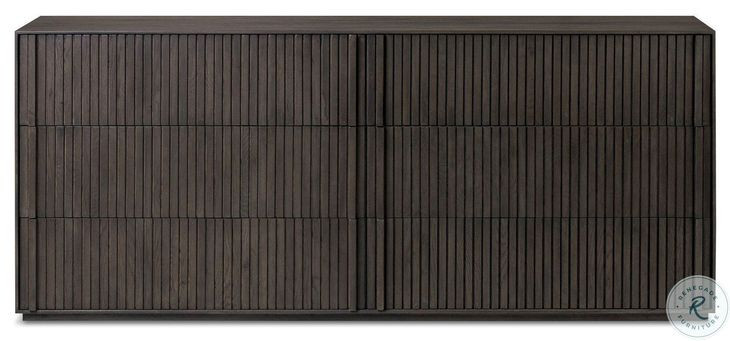 Leo Smoked Black 6 Drawer Dresser