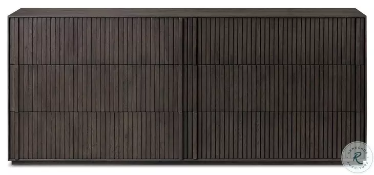 Leo Smoked Black 6 Drawer Dresser