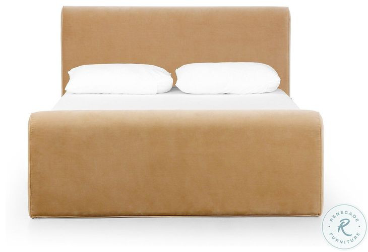 Mitchell Surrey Camel Performance Fabric King Upholstered Bed