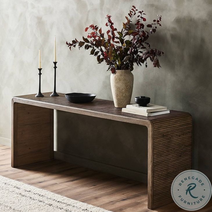 Leo Rustic Grey 80" Console Table