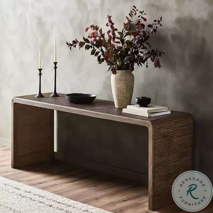 Leo Rustic Grey 80" Console Table