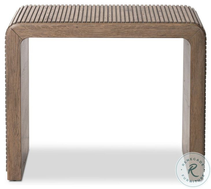 Leo Rustic Grey Rectangular End Table