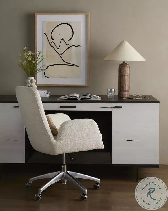 Leda Omari Natural Performance Fabric Desk Chair