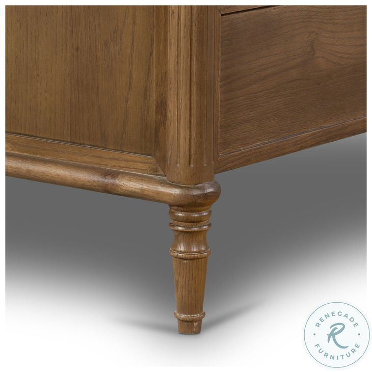 Toulouse Toasted Oak Veneer King Upholstered Bed