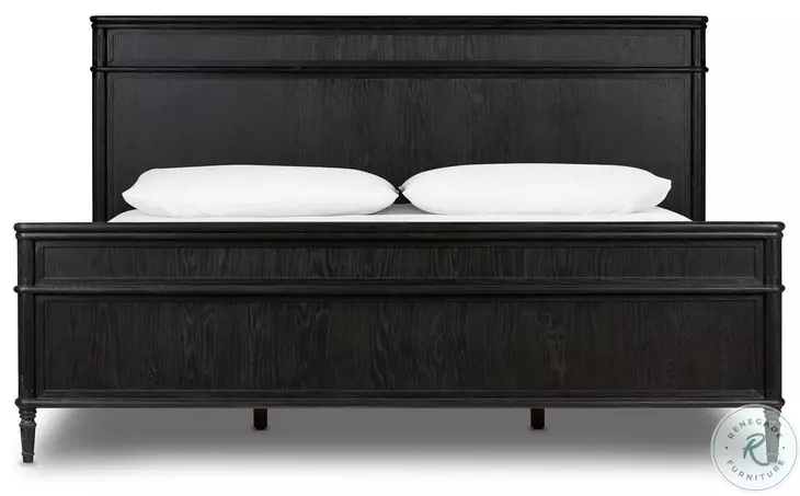 Toulouse Distressed Black King Bed