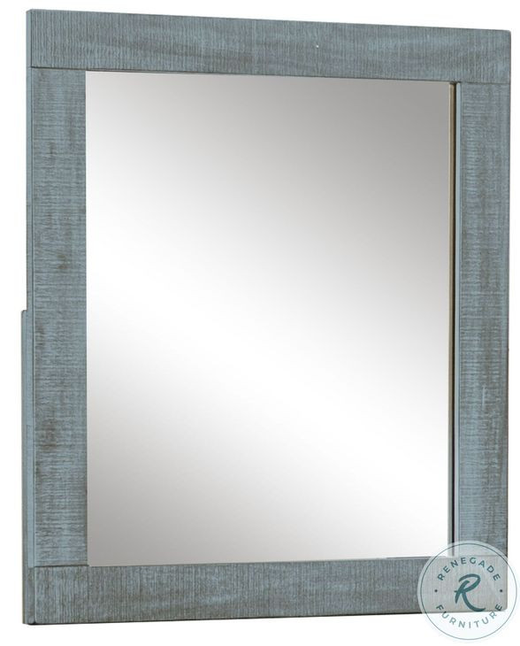 Maple Haze Blue 32" Rectangular Bedroom Mirror