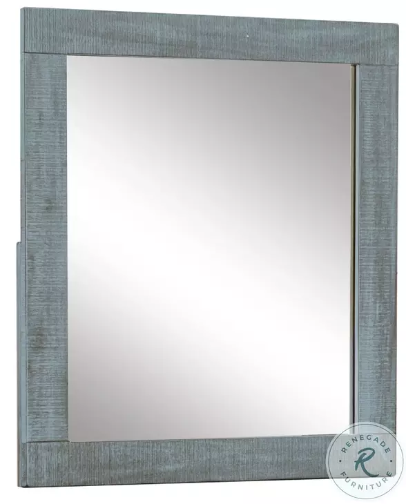 Maple Haze Blue 32" Rectangular Bedroom Mirror