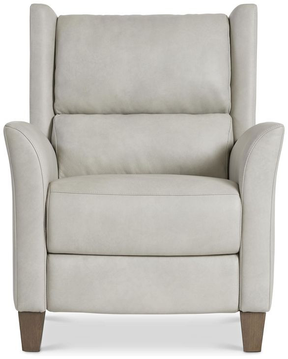 Weller Light Gray Leather Power Recliner