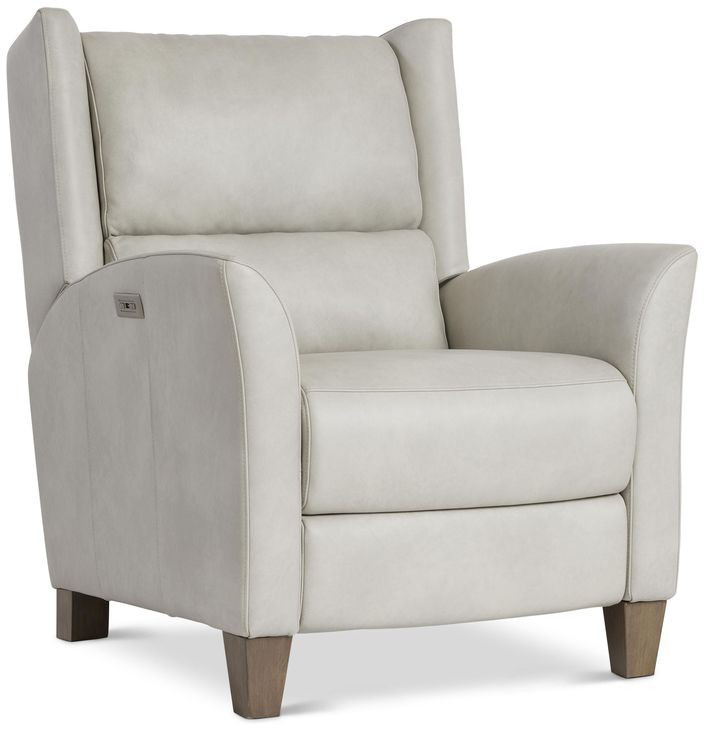 Weller Light Gray Leather Power Recliner
