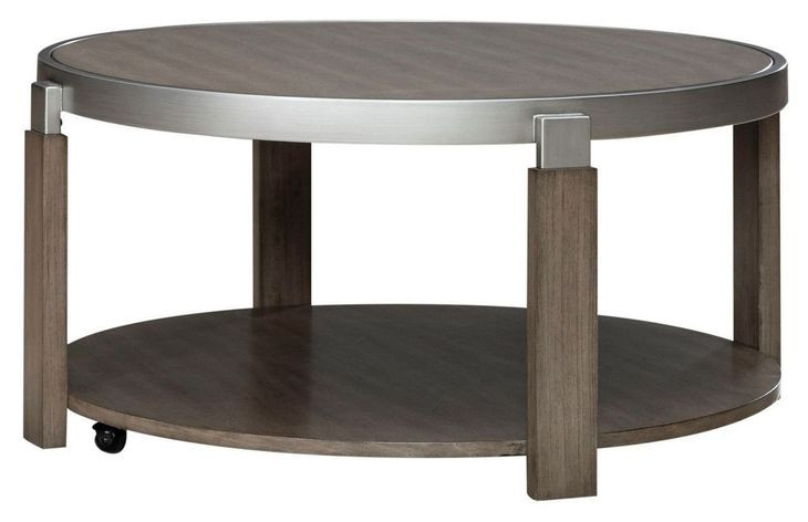 Sutton Bleached Sand Round Cocktail Table