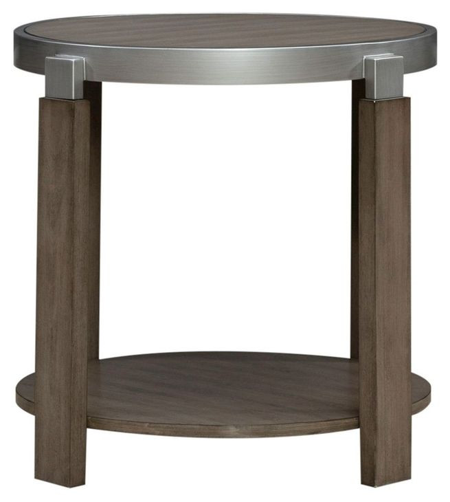 Sutton Bleached Sand Round End Table