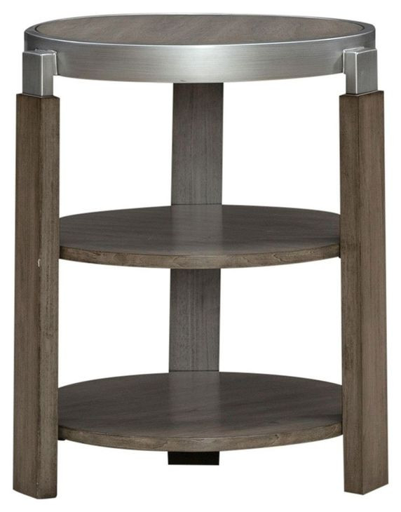 Sutton Bleached Sand Round Chairside Table