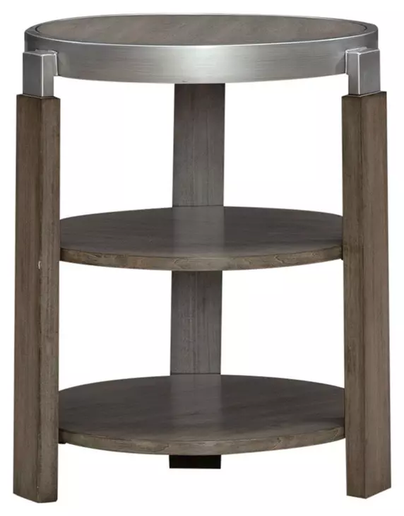Sutton Bleached Sand Round Chairside Table