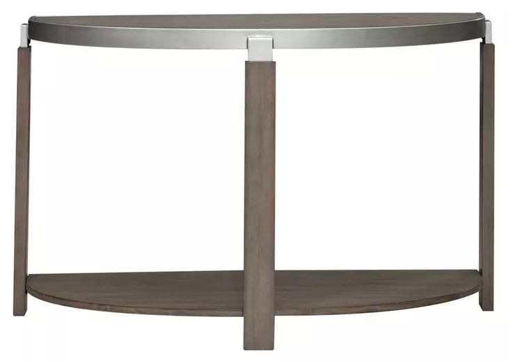Sutton Bleached Sand Demilune Sofa Table