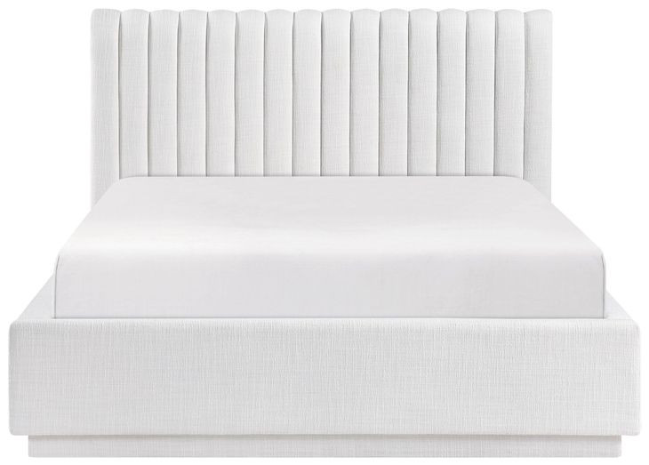 Mulvane Natural Queen Upholstered Platform Bed