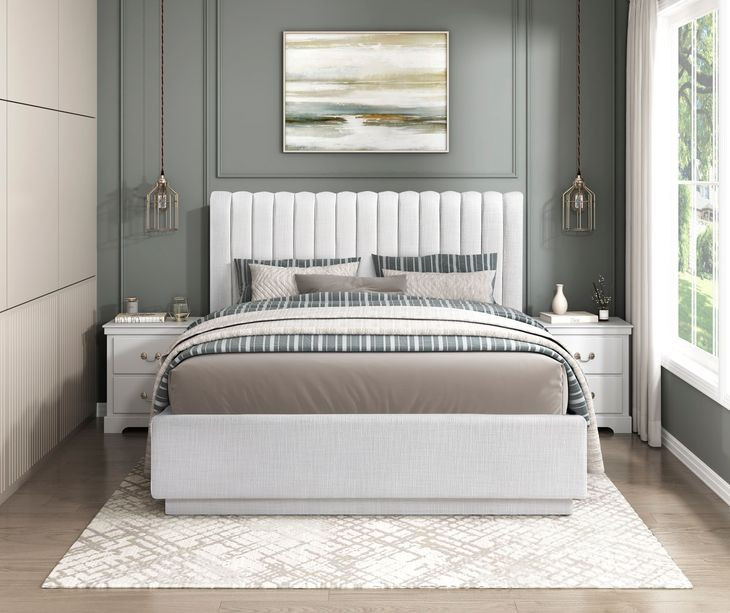 Mulvane Natural Full Upholstered Platform Bed