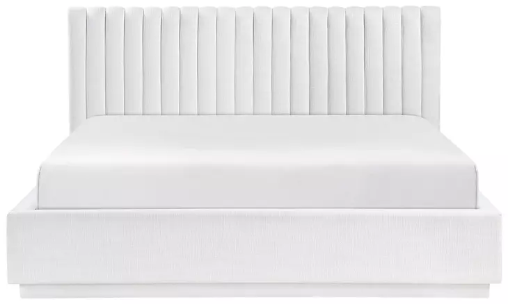 Mulvane Natural Eastern King Upholstered Platform Bed