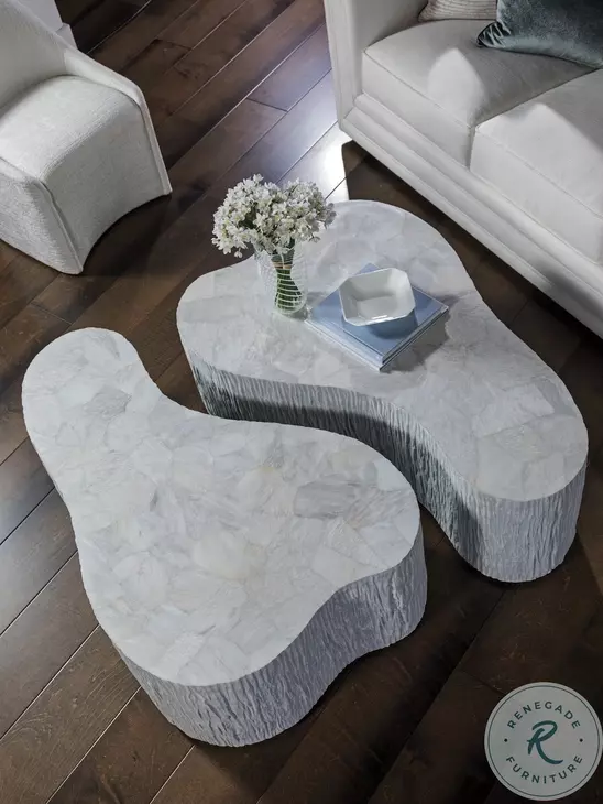 Signature Designs White Grey Pangea Cocktail Table