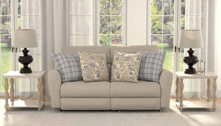 Chappy Linen Lay Flat Reclining Living Room Set