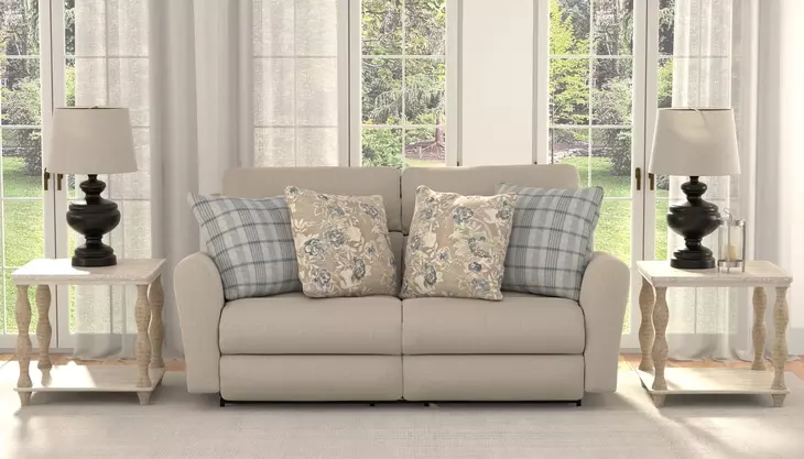 Chappy Linen Lay Flat Reclining 83" Sofa