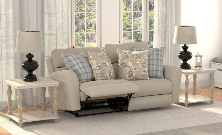 Chappy Linen 83" Lay Flat Reclining Sofa