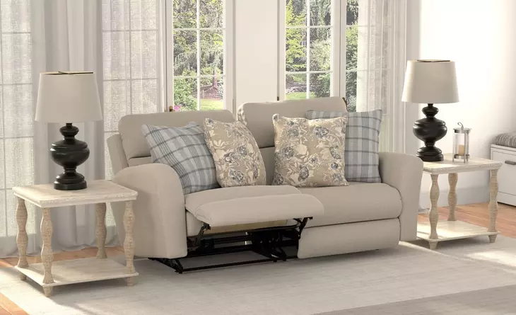 Chappy Linen Lay Flat Reclining 83" Sofa
