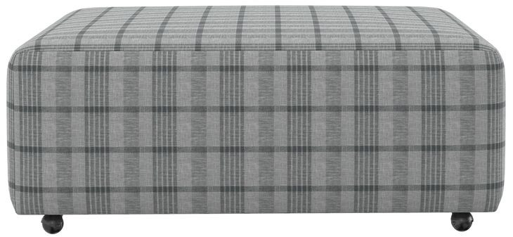 Chappy Smoke Castered Cocktail Square Ottoman