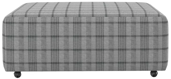 Chappy Smoke Castered Cocktail Square Ottoman