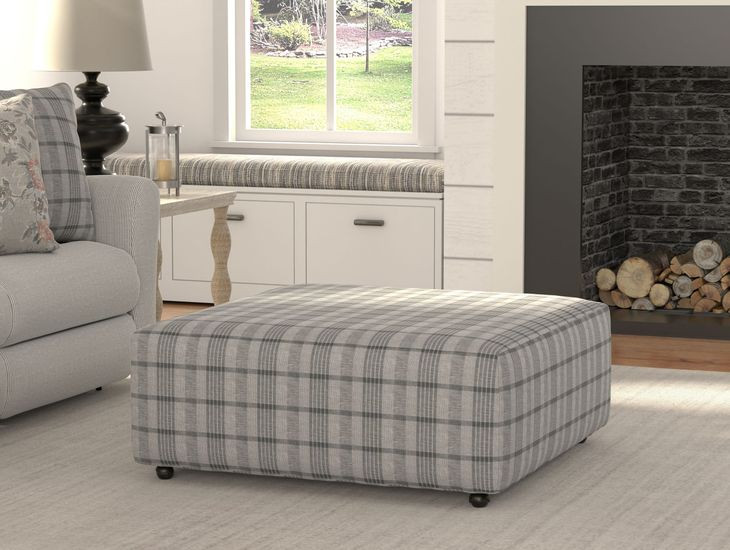 Chappy Smoke Castered Cocktail Square Ottoman