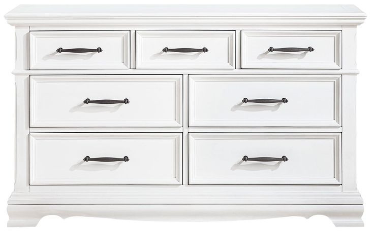York White 7 Drawer Dresser
