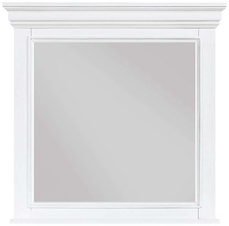 York White Rectangular Dresser Mirror
