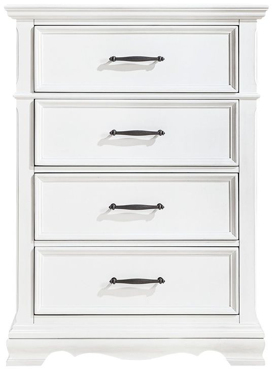 York White 4 Drawer Chest