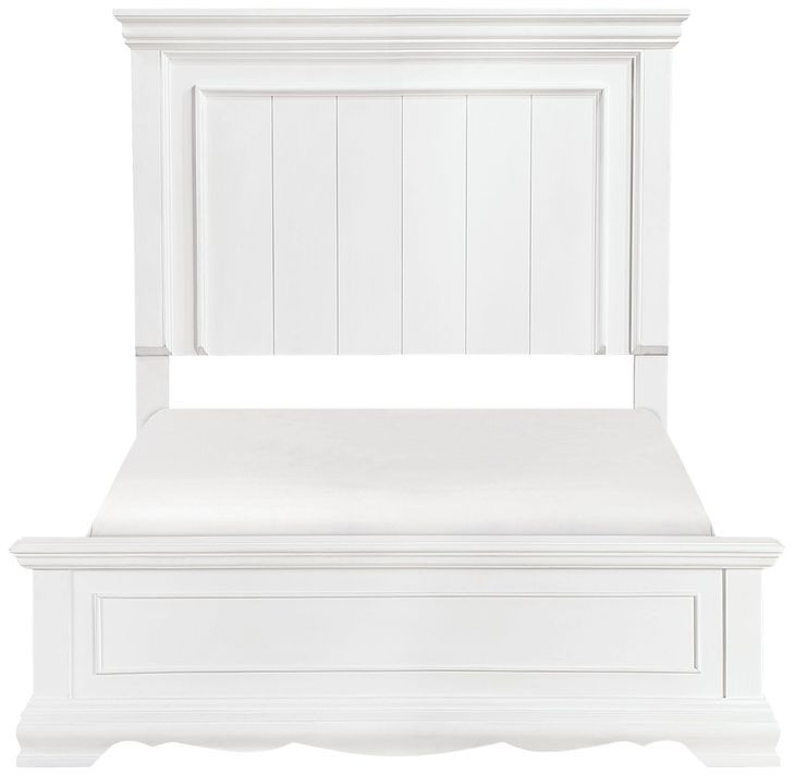 York White Full Panel Bed