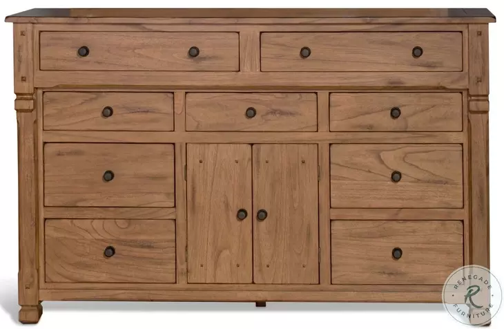 Maple Haze Beige 9 Drawer Dresser