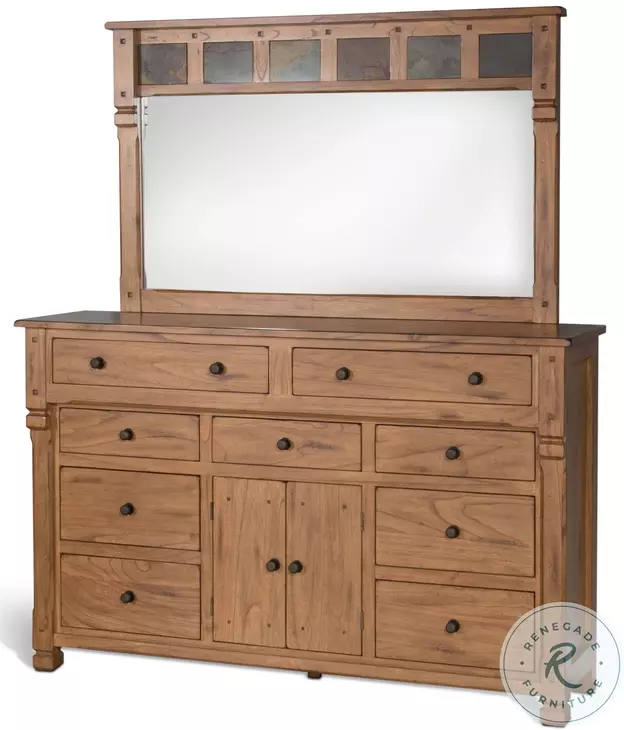 Maple Haze Beige 9 Drawer Dresser