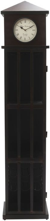 Glory Days Black Lounge Bar Cabinet with Wine Rack and Storage