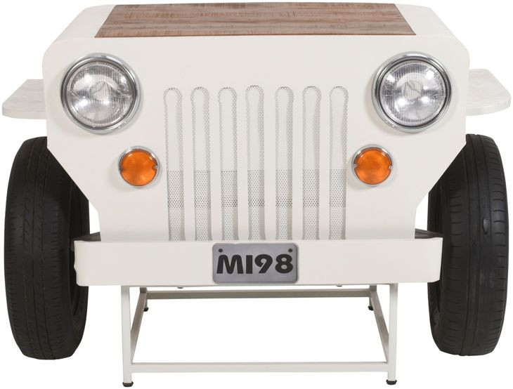 Glory Days White 50" Console Table with Wine Rack