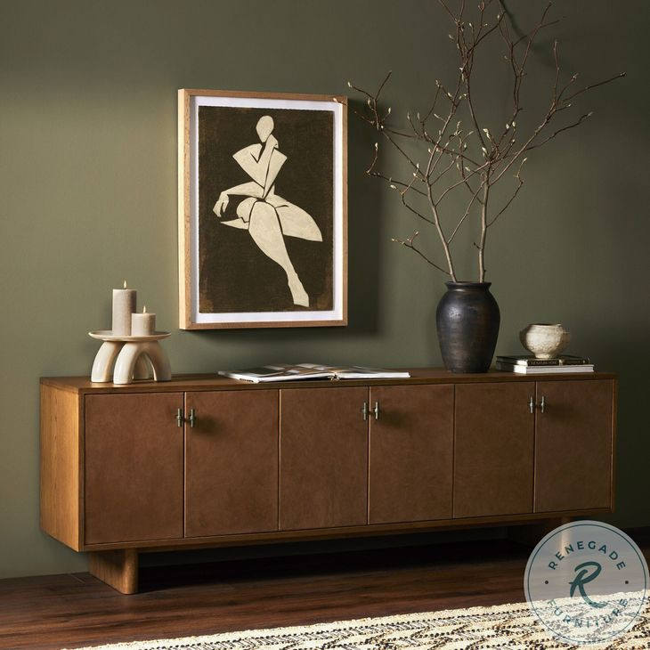 Posada Amber Oak Veneer 78" Media Console