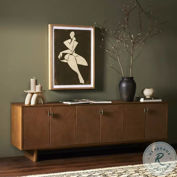 Posada Amber Oak Veneer 78" Media Console