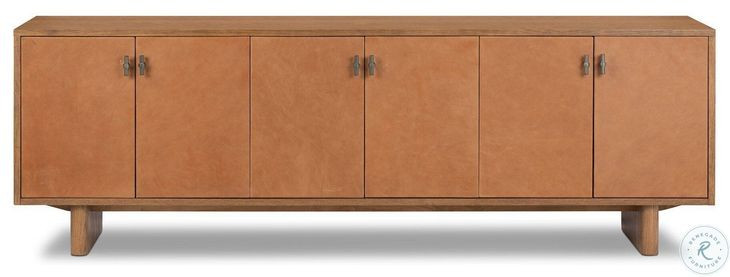 Posada Amber Oak Veneer 78" Media Console