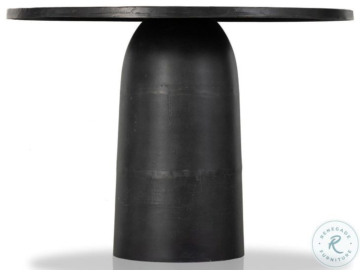 Basil Aged Grey Outdoor Round Dining Room Set