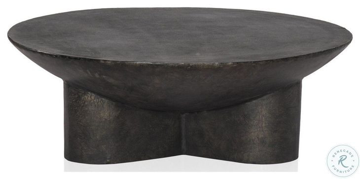 Sante Raw Black Round Coffee Table