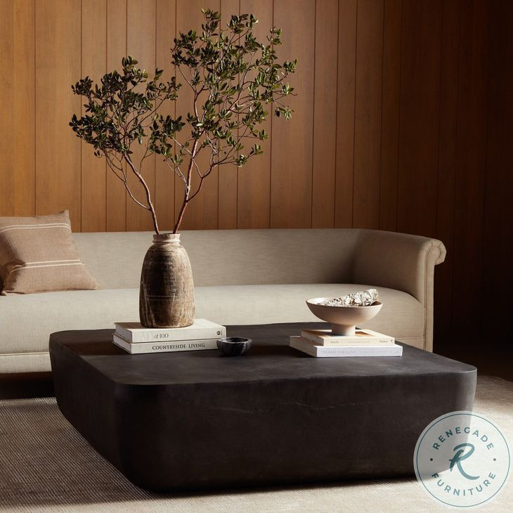 Basil Aged Grey Outdoor Square Coffee Table